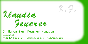 klaudia feuerer business card